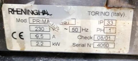 Τοστιέρα Μονή Λεία Πάνω & Κάτω RHENINGHUS PRIMA TOAST Μεταχειρισμένη